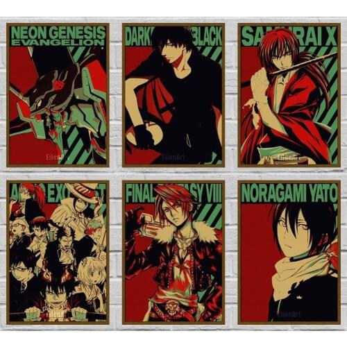 My Hero Academia Anime Posters Kraft Paper Prints Clear Art Painting Bar Wall Decor Modern Painting Stickers 42X30cm