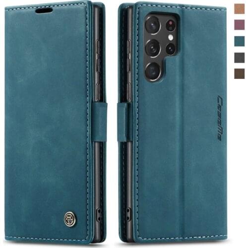 S21 Ultra S 21 FE 5G Luxury Case Leather Magnetic Wallet Shell for Samsung Galaxy S21 Plus Case S21FE Flip Cover Shockproof Etui