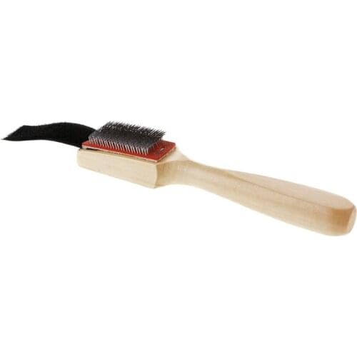 X7AB Wood Suede Wire Cleaners Dance Shoes Cleaning Brush For Footwear