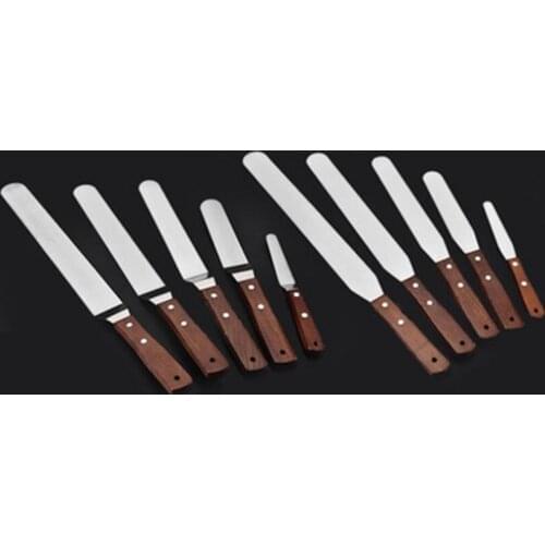 Butter spatula stainless steel with Wooden handle for baking small tools butter spreader