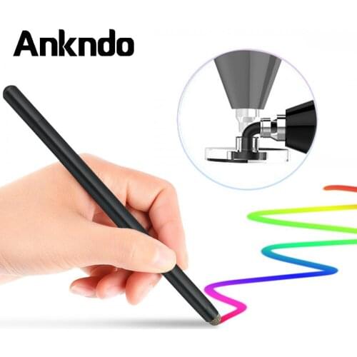 ANKNDO Universal 2 in 1 Fiber Stylus Pen Drawing Tablet Pens For Xiaomi Screen Touch Pen for Mobile Phone Smart Pen Accessories