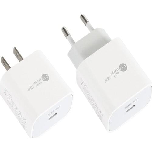 18W USB PD Fast Charger For iPhone 12 Pro Max 11 XR MacBook Adapter USB Xiaomi Air Charge Wall S20 For Samsung Mi10 S9 K0G8