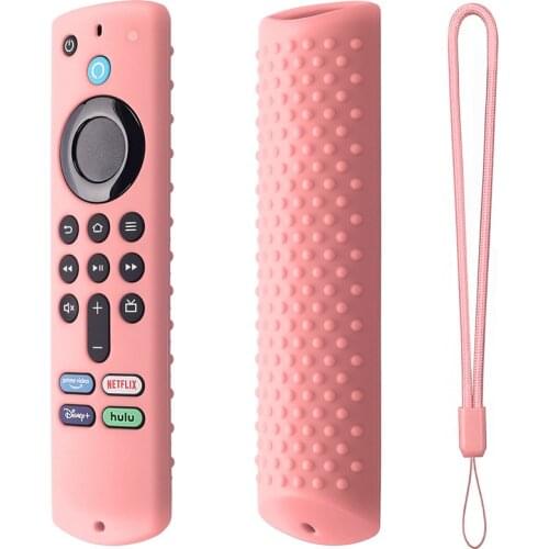 For 2021 Amazon Fire TV Stick Protective Silicone Case Cover For Remote 3rd Gen Shockproof Anti-Slip Sleeve With Lanyard