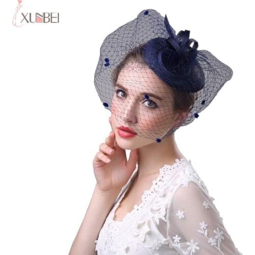 Women Fascinator Bride Wedding Hat Flower Headband Hair Clip Headpiece Bridal Headwear Wedding Accessories Decoration