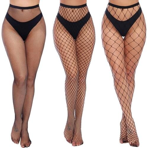 Womens High Waist Tights Fishnet Stockings Thigh High Pantyhose Steel Tube Dance Stockings