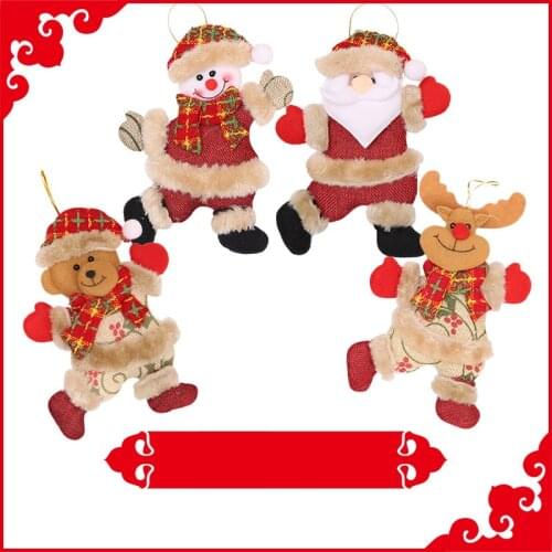 1/4Pcs Christmas Angel Plush Doll Pendant Xmas Tree Hanging Decoration Ornament