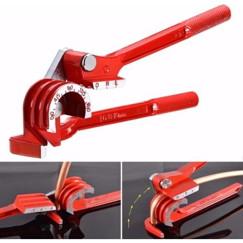 1pcs 180 Degree Pipe Bending Tool Heavy Duty Tube Bender Aluminum Alloy Tubing Bender Brake Fuel Line Steel Bar Curving Pliers