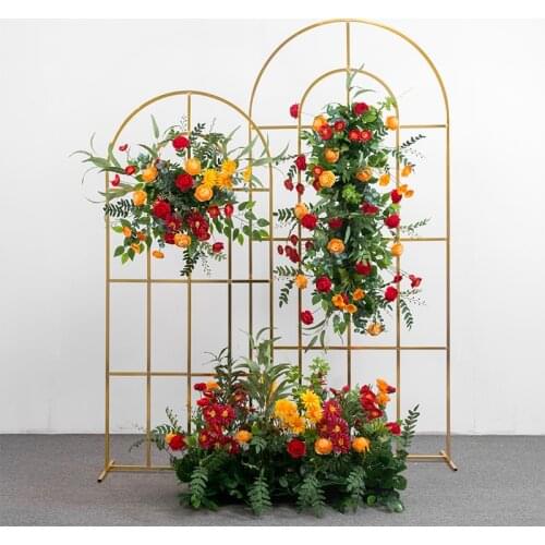 2pcs Wedding Props Iron Screen Partition Stage Door Window Walkway Flower Backdrops Decoration Welcome Area background Ornaments