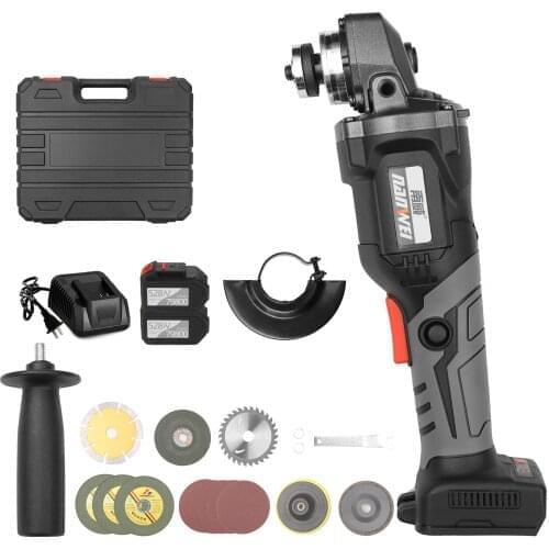 21V Brushless Angle Grinder Tool Handheld Cordless Polishing Cutting Machine 100mm Variable Speed 4.0Ah Lithium-Ion Electric