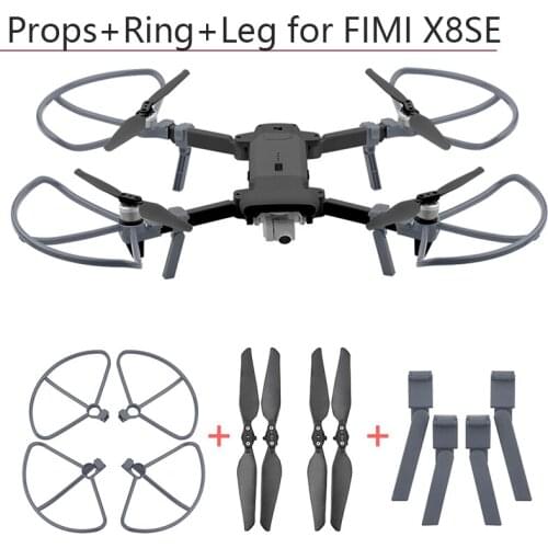 4pcs Foldable CW CCW Propellers Propeller Guard Landing Gear Support Heighten Leg for FIMI X8 SE 2020 Drone Accessories