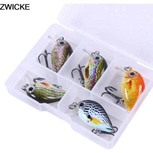 5pcs 1.5g 3cm Mini Wobblers/Crankbait Fishing Lure Set Artificial Bait Hard Floating Wobbler for Fish Bass Fishing Tackle