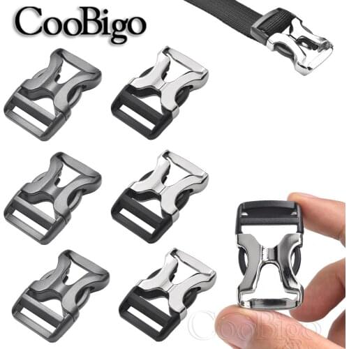 5Pcs Quick Release Buckles Hollow Cool Metal Plastic 20mm for Outdoor Camping Belt Backpack Webbing Luggage Accessories