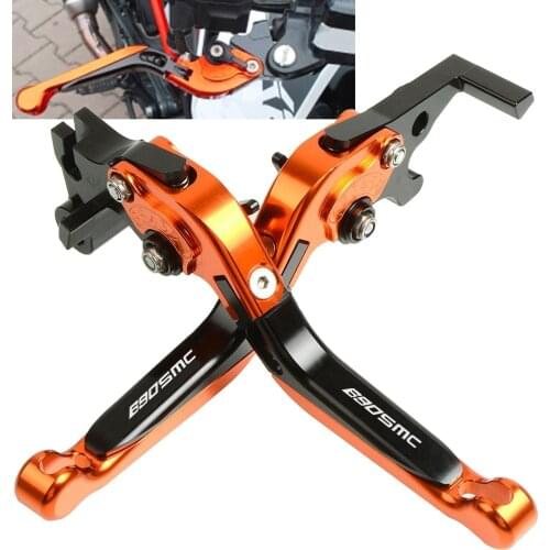 690 SMC Motorcycle Parts Handlebars Levers folding handbrake Extendable Brake Clutch Levers For 690 SMC / R 2014 2015 2016