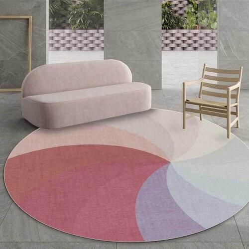 Alfombra Salón Nordic INS Modern Simple Round Rug Bedside Living Bedroom Hanging Basket Cushion Swivel Chair Home Decoration