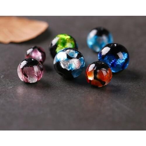 8/10/12/14/16mm Lampwork Flowers Beads Loose Multi Color Glass Beads To Needlework For DIY Jewelry Components Making Bracelets