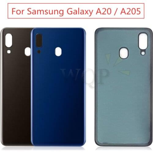 For SAMSUNG GalaxyA20 A205 A205F Back Battery Cover Door Rear plastic soft Housing Case Replace For SAMSUNG A20 Battery Cover