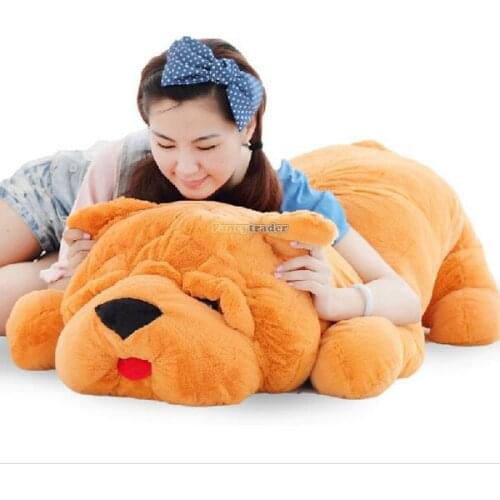 Fancytrader 120cm Super Lovely Jumbo plush Shar Pei Dog Toy,Large Dog Doll Sleeping Pillow Gift for Child Free Shipping FT50048