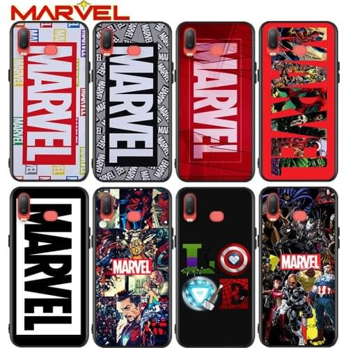 Marvel logo cool for Samsung Galaxy A9 A8 Star A750 A7 A6 A5 A3 Plus 2018 2017 2016 Black Phone Case Soft Cover