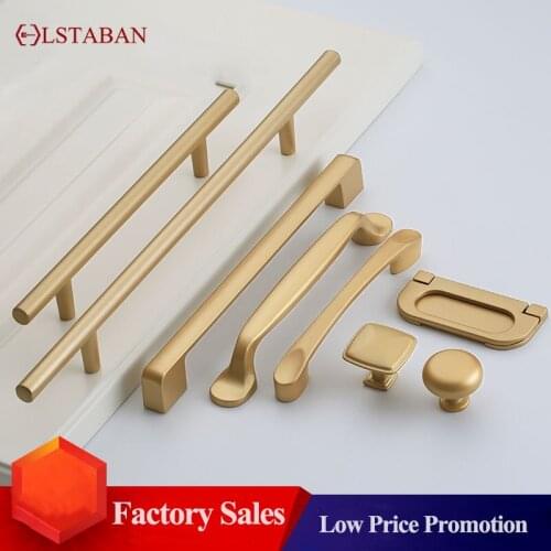 LSTABAN American Golden Cabinet Handle Furniture Accessories Wardrobe Shoe Cabinet Bookcase Knob Kitchen Hardware