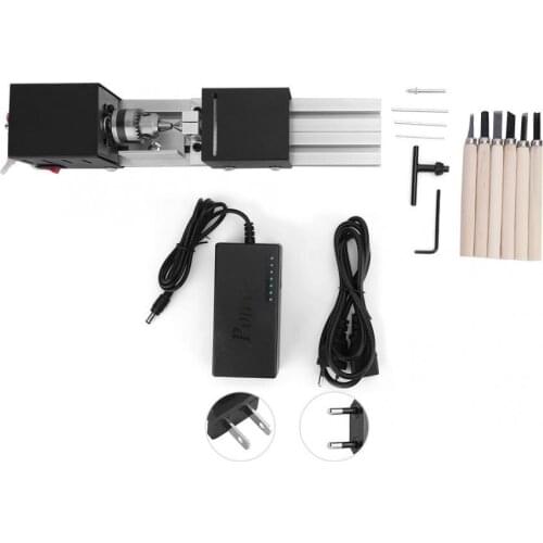 Mini Lathe CNC Beads Machine DIY Woodworking Lathe Grinding Polishing Drill Tool