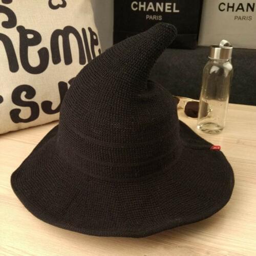 2019 New Modern Sun Hats Halloween Witch Hat for Women/Girl, Cotton Sun Hat Foldable Costume Ball Hat Cap