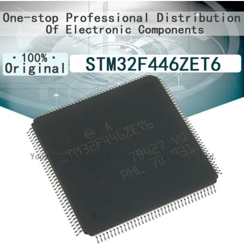 5/Pcs STM32F446ZET6 New Original SMD LQFP-144 32-bit microcontroller IC MCU chip ARM 180MHz 512KB（512K x 8）Flash memory