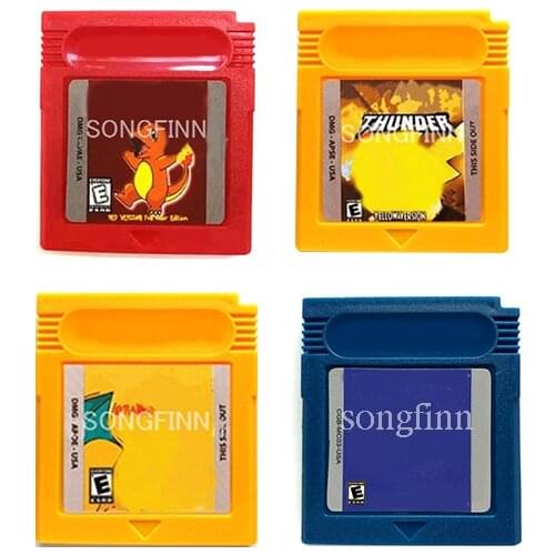 Orange Blue Full Color Red Full Color Thunder Yellow Memory Cartridge Card for 16 Bit Console