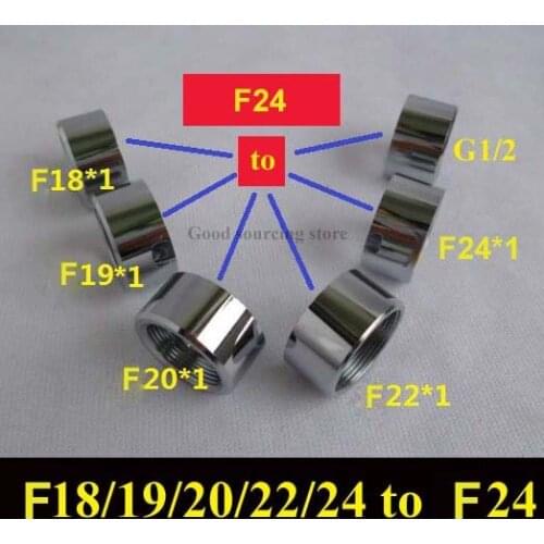 F18/19/20/22/24 brass chrome faucet adapter change to F24 female thread
