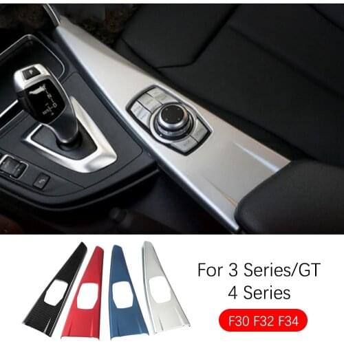 Car Console Armrest Multimedia Panel Decoration Cover Trim Sticker For BMW 3/4 series GT F30 F32 F34 LHD Interior Accessories