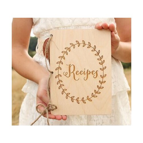 Custom Recipes Notebook Wedding His Her Rustic Wood Vow Book Set His and Her Vows Notebook Set Bridal Shower Gift