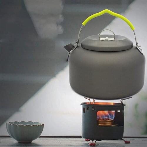 1.3 L Portable Ultralight Outdoor Camping Tableware Hiking Water Kettle Teapot Coffee Pot for Boiling Water Over Campfire