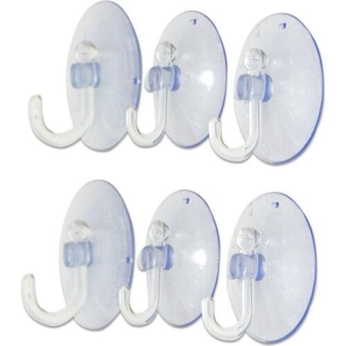 Strong Suction Cup Hooks Kitchen Bathroom Glass Window Transparent Wall Hooks Hanger Suction Cup Suckers Shower Hook Holder