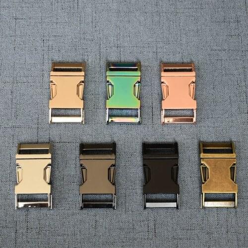 20 Pcs/Lot 20mm DIY Accessories Backpack Buckles Dog Collar Webbing Quick Release Metal Buckle Safety Clasp Outdoor Paracord