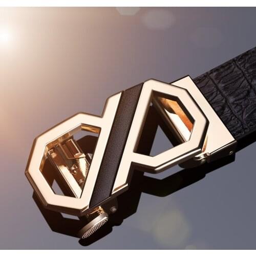 Famous brand leather belt, high grade mens belt, automatic buckle, retro trouser belt, formal fashion belt