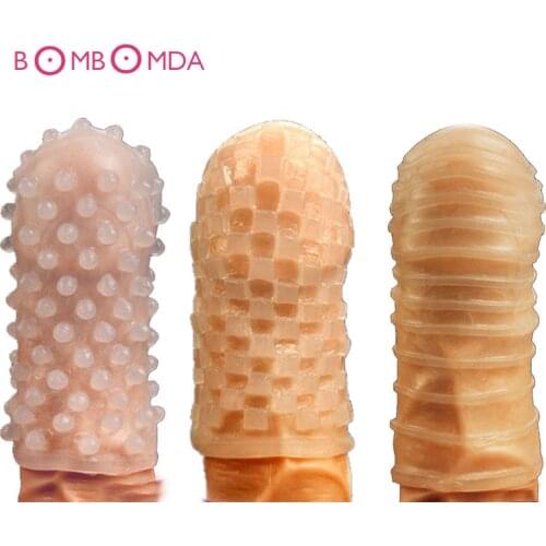 Male Masturbation Sleeve Soft Elastic Penis Glans Stimulator Cock Massager Time Delay Trainer Adult Masturbator Sex Toy for Men