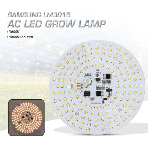 100W Driverless AC Led Grow Light Full Spectrum Samsung LM301B 3000K 660nm Red DIY LED Plant Light for plant
