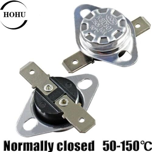 1Pc KSD301 thermostat switch sudden jump temperature control normally closed 60-150℃ button type temperature control