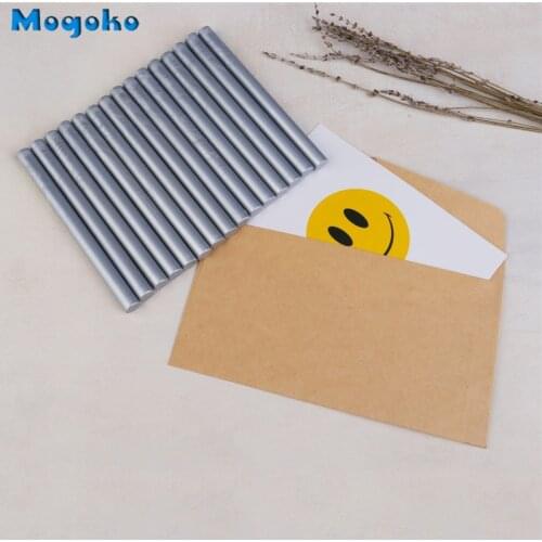 Mogoko 15 pcs No Cord Wicks Cylindrical Fire Manuscript Sealing Wax for Postage Letter Vintage Column Wax Seal Stamp Stick 11mm