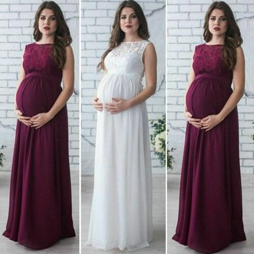 Women Pregnancy Clothes Maternity Photography Props Lace Dress For Pregnant Photo Shoot Clothing Pregnant Mother Dress