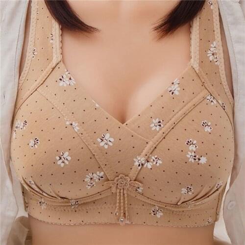 Women Sexy Push Up Underwear Thin Full Cup Lingerie Bra Fashion Printed Bra For Female Back Closure Large Size Bra