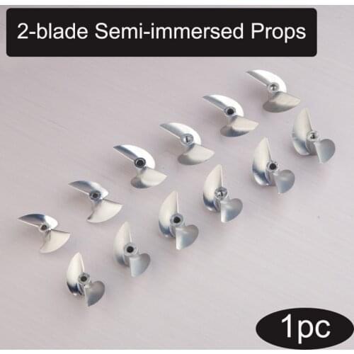 1pc 2-blade Props Semi-immersed 1.9 Pitch Propellers Aperture 3.18/4mm CNC Metal Paddle Boat Parts for RC Racing Model
