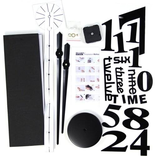 1PC Household Decoration Big Mirror Wall Clock Modern Design 3D DIY Large Decorative Wall Clocks Watch Wall Unique Gift