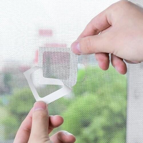 1pack Window Door Repair Screen Sticker Mesh Net Anti-Mosquito Fly Bug Insect Adhensive Patches Household Door Mesh Accessariles