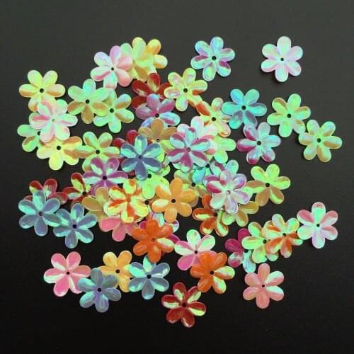 1300pcs 15mm Six Petals Cup Flower Sequins Paillettes Sewing,Wedding Craft,Women Kids DIY Garment Accessory