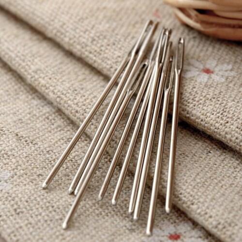 15/10/5pcs Knitters Pullthrough Darning Embroidery Needle Large Eye Sewing Needles Tapestry Threading Home Sewing Machine Needle