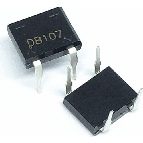 20pcs/lot DB107 DIP-4 1A 1000V Single Phases Diode Rectifier Bridge In Stock
