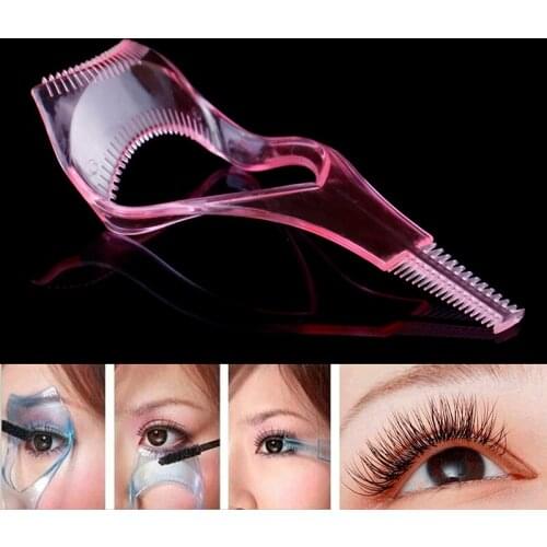 3 In 1 Makeup Mascara Shield Guard Curler Applicator Comb Guide Card Makeup Beauty Cosmetic Tool Eyelash Tools