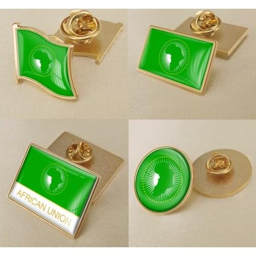 African Union Flag Brooch Badges Lapel Pins
