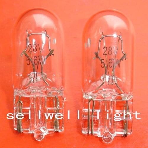 Promotion Time-limited Lampara Piloto Good!wedge Lamps Lighting 28v 5.6w T10 Free Shipping B178