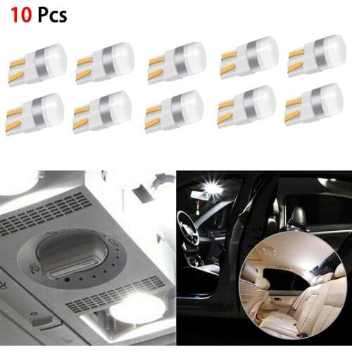 10x White Canbus LED Bulb W5W 3030 SMDCDC 1V2Car Width Led Light Interior Reading Lamp Canbus Auto Interior Bulb Accessori 6000K